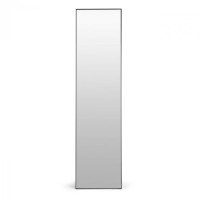 Duże lustro stojące 159 cm aluminium czarna rama  ModernHome