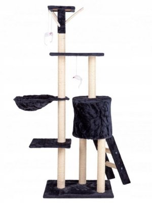 Drapak dla kota domek drzewo legowisko 138 cm XL szary Petsi