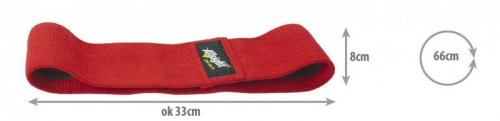 TAŚMA HIP BAND  CZERWONA r.S 66x8cm