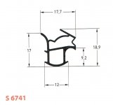 Uszczelka do drzwi metalowych S-6741 czarna 