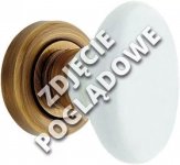 Gałka obrotowa Flavia OG + porcelana biała 