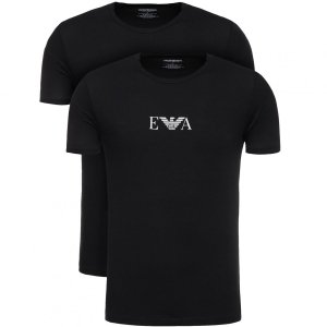 Emporio Armani t-shirt koszulka męska 2pack czarna