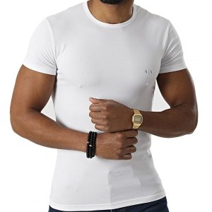 Armani Exchange t-shirt męski koszulka biały c-neck 956005-CC282-04710