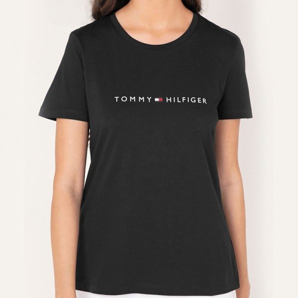 Tommy Hilfiger t-shirt koszulka damska bluzka czarny UW0UW01618
