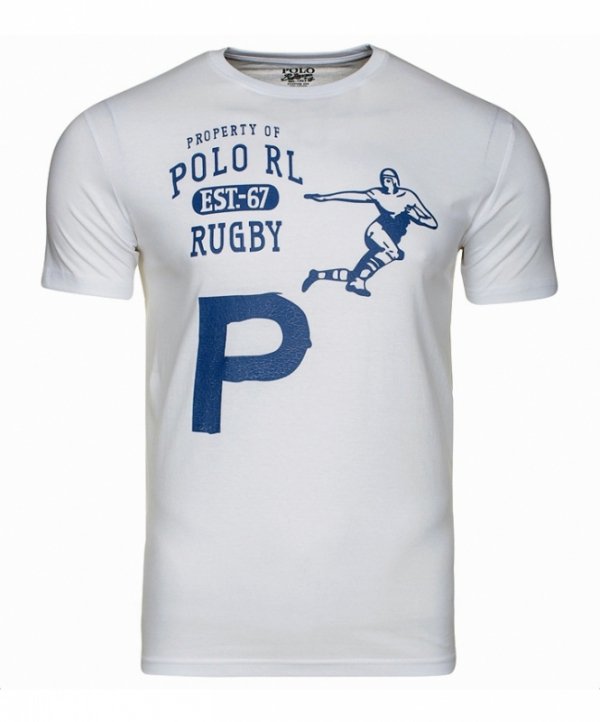 T-shirt męski Ralph Lauren biały