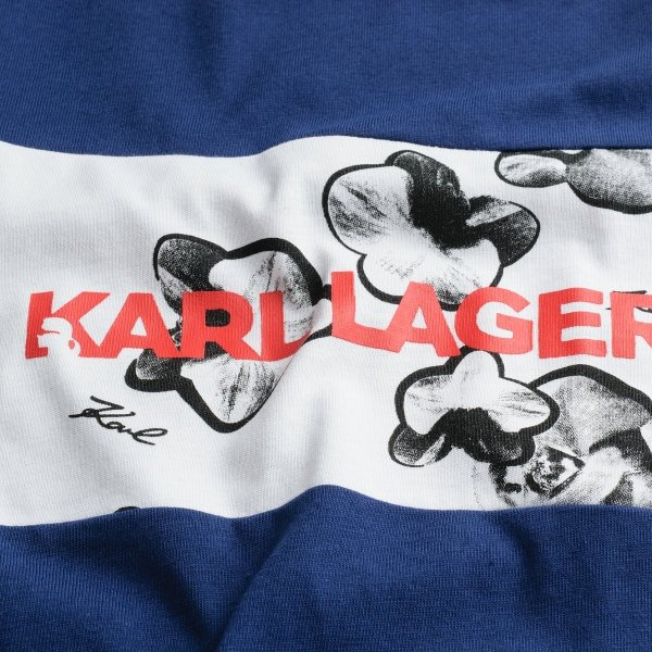 Karl Lagerfeld  t-shirt koszulka męska granatowa