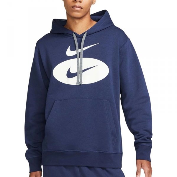 Nike bluza męska granatowa Fleece Baseball Hoodie DM5458-410