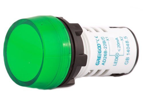 Kontrolka LED zielona 230V AC/DC