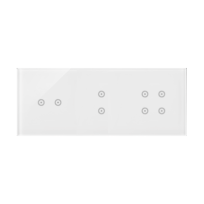 Panel dotykowy 3 moduły 2 pola dotykowe poziome, 2 pola dotykowe pionowe, 4 pola dotykowe, biała perła