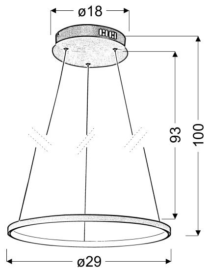 LUNE ZWIS 30 OKRĄGŁY 18W LED 4000K CHROM