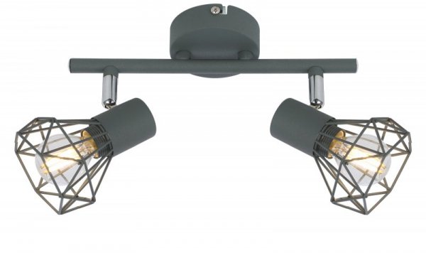 VERVE LISTWA 2X40W E14 MATOWY SZARY
