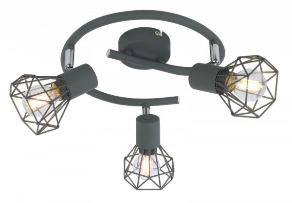 VERVE SPIRALA 3X40W E14 MATOWY SZARY