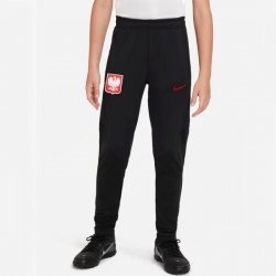 Spodnie Nike Polska Strike Jr DM9600 010 czarny XS (122-128cm)