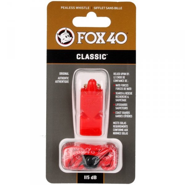 Gwizdek Fox 40 Classic Safety 115 dB czerwony