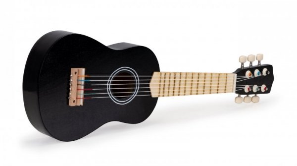 Gitara klasyczna drewniana dla dzieci - czarne pudło rezonansowe 6 strun ECOTOYS