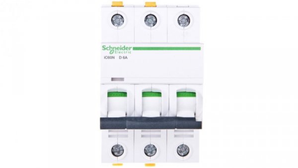 Wyłącznik nadprądowy 3P D 6A 6kA AC iC60N-D6-3 A9F05306