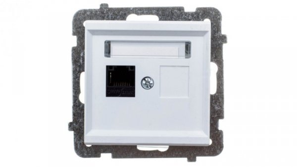 SONATA Gniazdo komputerowe pojedyncze RJ45 kat.5e białe KRONE GPK-1R/K/m/00