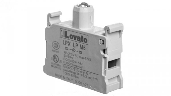 Oprawka z LED żółta 185-265V AC LPXLPM5