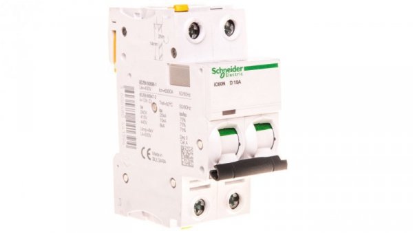 Wyłącznik nadprądowy 2P D 10A 6kA AC iC60N-D10-2 A9F05210