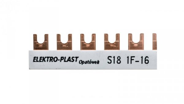 Szyna łączeniowa 1P 80A 16mm2 widełkowa (18 mod.) 1F S18 1F-10 45.181