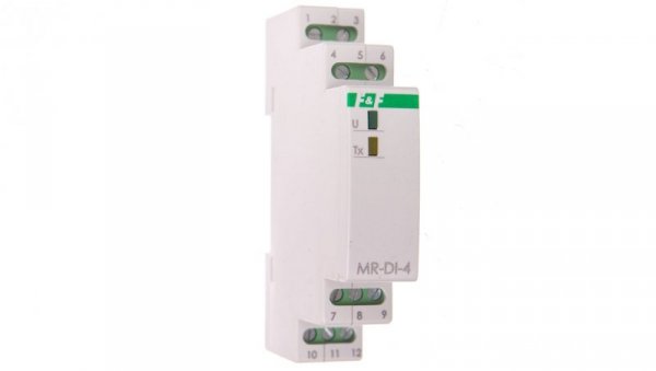 Moduł rozszerzeń 4 wejść cyfrowych 6-30V AC/DC z wyjściem MODBUS RTU zasilanie 9-30V DC MAX-MR-DI-4LO