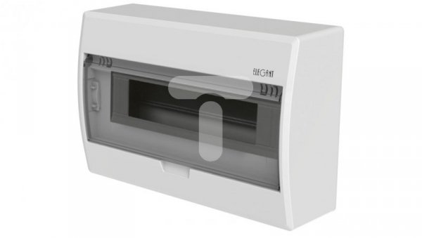 Rozdzielnica modułowa Elegant 1x12 natynkowa IP40 N+PE drzwi transparentne dymne 2423-01