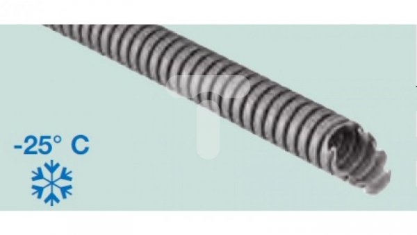 Rura karbowana 750N Mrozoodporna -25C szara PVC fi 25 /50m/ ECTC1825