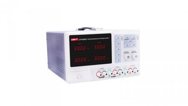 Zasilacz laboratoryjny DC symetryczny programowalny 2x0-30V 0-5A 1x 5V 3A USB RS232 UTP3305C 21825