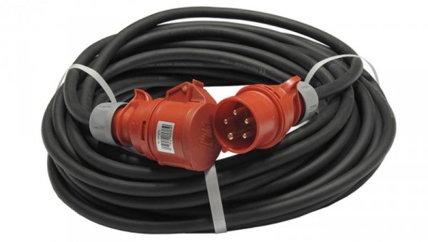 Przedłużacz budowlany elCORD z inwerterem faz CEE 16A 400V IP44 50m H07RN-F 5G1,5 (gumowy OPD) z wt. i gn. CEE 16A-5P 31255500
