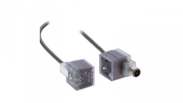 Podwójny adapter elektrozaworowy DIN typu A ze zintegrowanym konektorem M12 męskie LED VAD M12 1A-VAD 1A-1-3-226/0,4 M