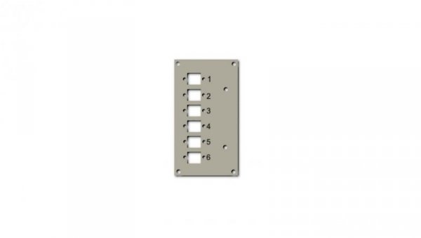 Panel przedni do przełącznicy EFB 53705.1V3 na 6 adapterów