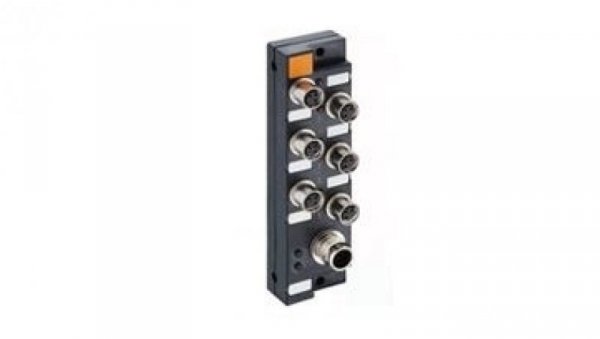 Koncentrator pasywny miniaturowy aktuator/sensor LED porty 6xM8 3pin/ złącze M12 męskie 10pin na kabel sterujący ASBSM 6/LED 3