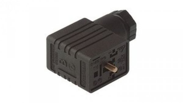 Gniazdo kablowe zaworowe przyłączeniowe typ B zgodnie z DIN EN 175 301-803-B, 2 + PE, PG 9 250 V AC/DC GMN 209 NJ schwarz
