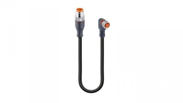 Kabel konfekcjonowany obustronnie zakończony złącza M12 męskie proste M8 żeńskie kątowe 3 pinowe RST 3-RKMWV 3-224/0,6 M