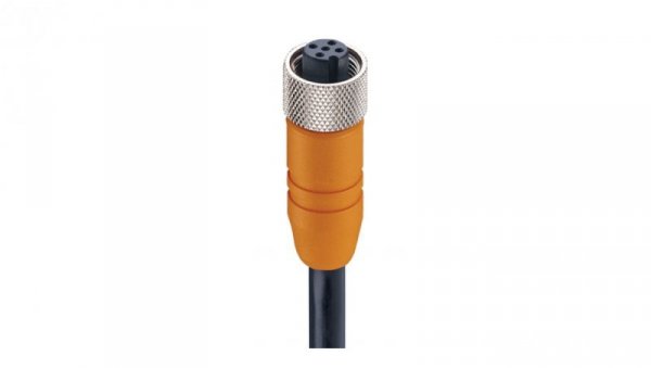 Kabel konfekcjonowany jednostronnie złącze M12 żeńskie proste 5-pinowe kodowanie A ekranowany czarny PUR RKTS 5-298/10 M