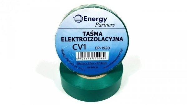 Taśma elektroizolacyjna PCW (19mm x 20m x 0.13mm) zielona
