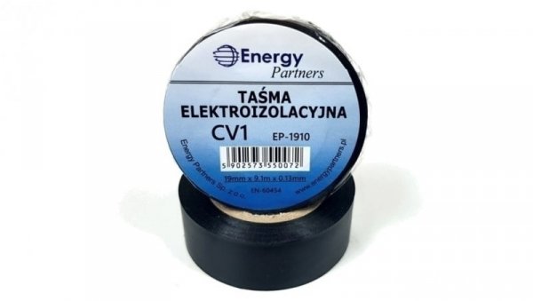 Taśma elektroizolacyjna PCW (19mm x 9.1m x 0.13mm) czarna