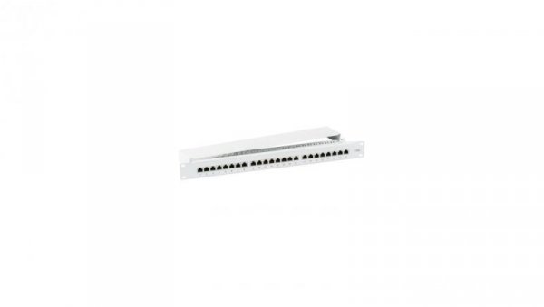 Patch Panel 1U Rack 19 STP 24x RJ45 Cat5e, szary