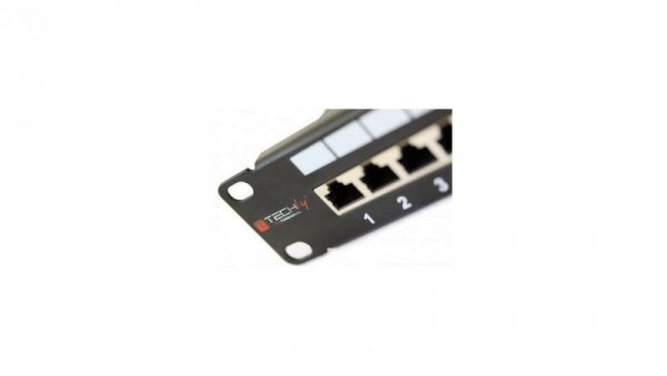Patch panel STP Cat6a 24 porty, 1U, czarny