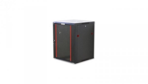 Szafka wisząca złożona 12U 600x600 rack 19drzwi szklane