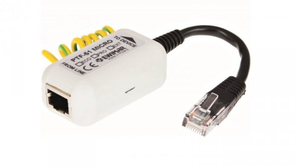Zabezpieczenie przeciwprzepięciowe do kamer IP, PTF-51-EXT/PoE/Micro