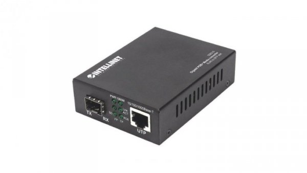 Gigabitowy Media Konwerter PoE+ 1000Base-T RJ45 na Slot SFP