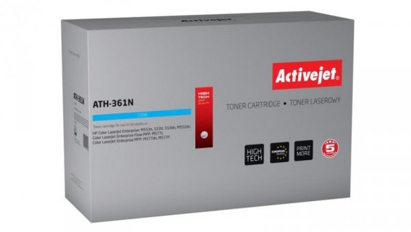 Toner Activejet ATH-361N (zamiennik HP 508A CF361A Supreme 5000 stron niebieski)
