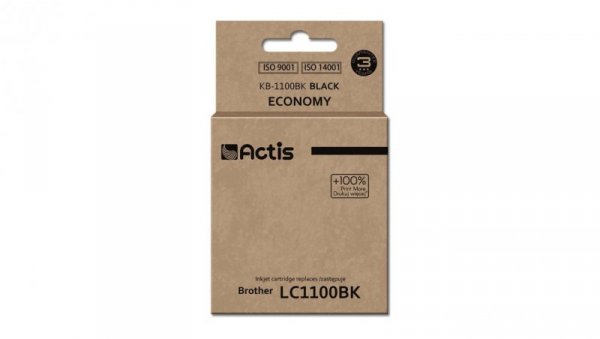 Tusz ACTIS KB-1100Bk (zamiennik Brother LC1100BK/980BK Standard 28 ml czarny)