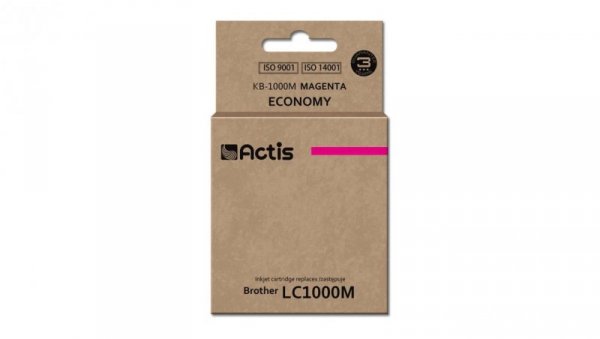 Tusz ACTIS KB-1000M (zamiennik Brother LC1000M/LC970M Standard 36 ml czerwony)