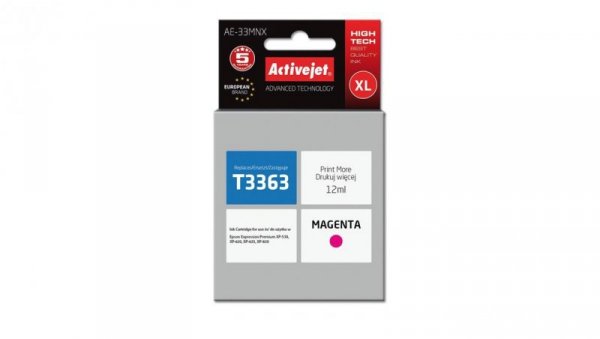 Tusz Activejet AE-33MNX (zamiennik Epson 33XL T3363 Supreme 12 ml czerwony)