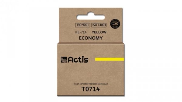 Tusz ACTIS KE-714 (zamiennik Epson T0714, T0894, T1004 Standard 13.5 ml żółty)