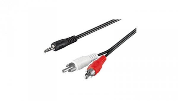Kabel Audio Stereo Jack 3.5mm Na 2X Rca M/M 3M Czarny ICOC 018-NC-30