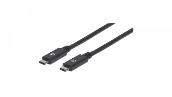 Kabel USB-C 3.2 Gen2 Typ-C M/M 1m 100W 5A 10Gbps Czarny