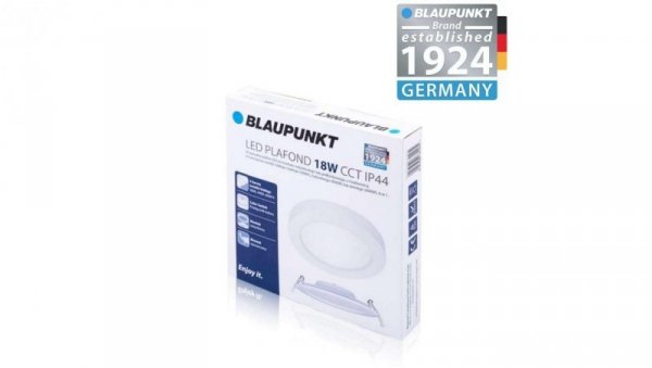 Blaupunkt Plafon LED 18W 6w1 IP44 z przełącznikiem barwy światła, BLAUPUNKT-PLA-18W-CCT